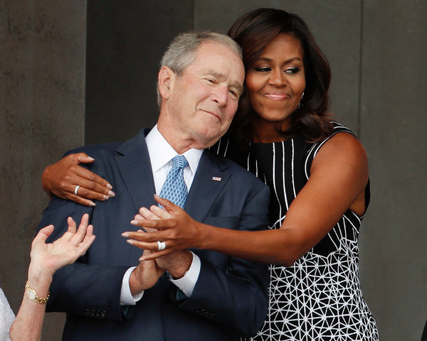 George Bush and Michelle Obama 8X10