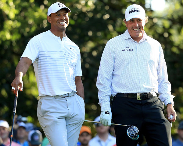 Tiger Woods and Phil Mickelson 8X10